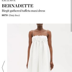 Bernadette White Birgit Taffeta Maxi dress — perfect for anything wedding!